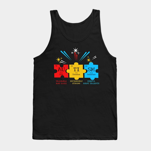 Chemical Element Autism Tank Top by NatalitaJK